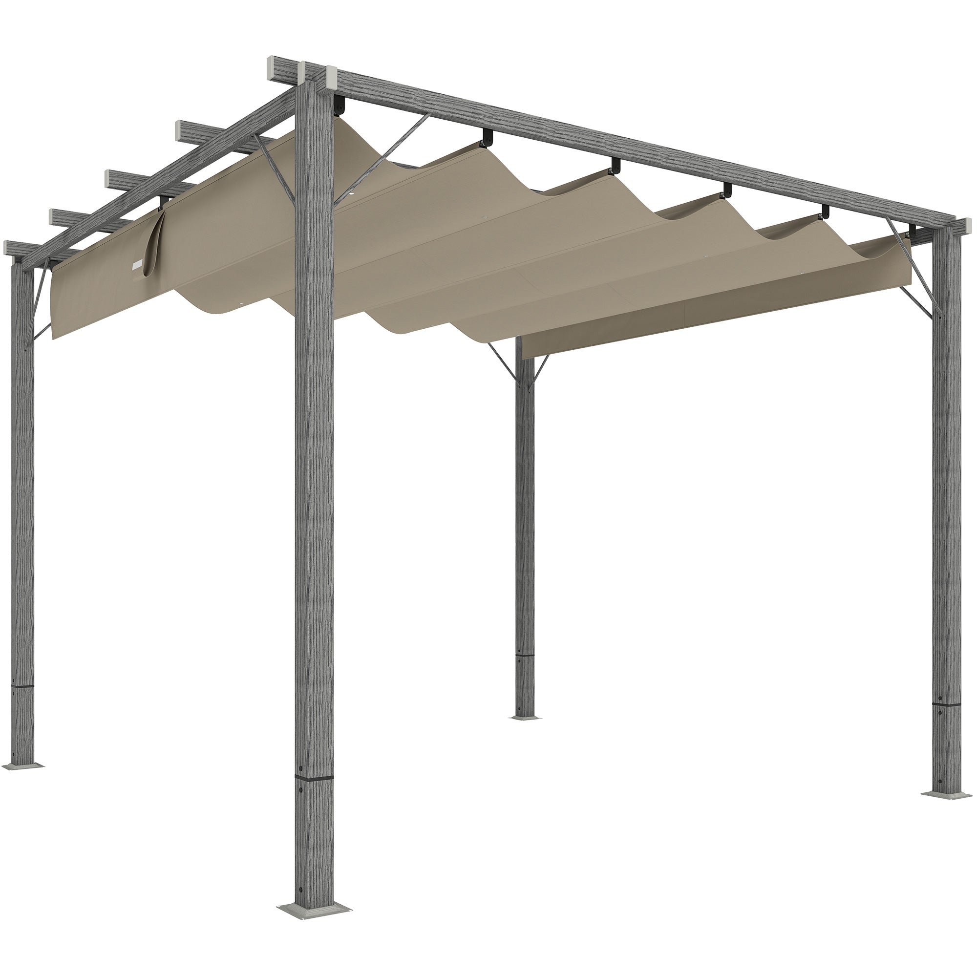Ret retractable roof pergola 3 x 3 m - Grey