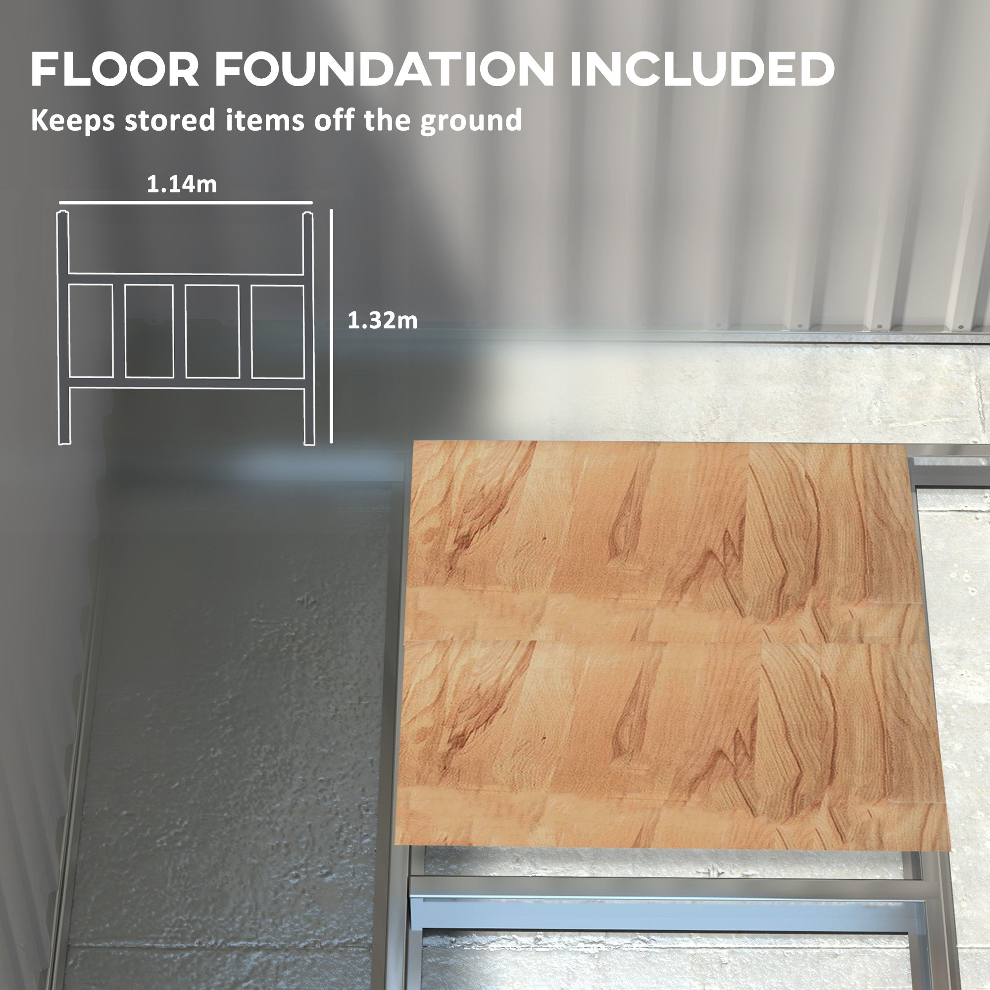 Shed 7 x 5ft Sliding Door Galvanised Metal - Green