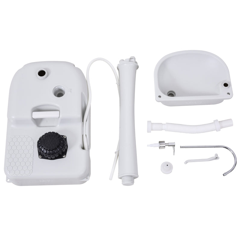 Mobile Washbasin Portable with Wheels 51x33.5x103cm - White