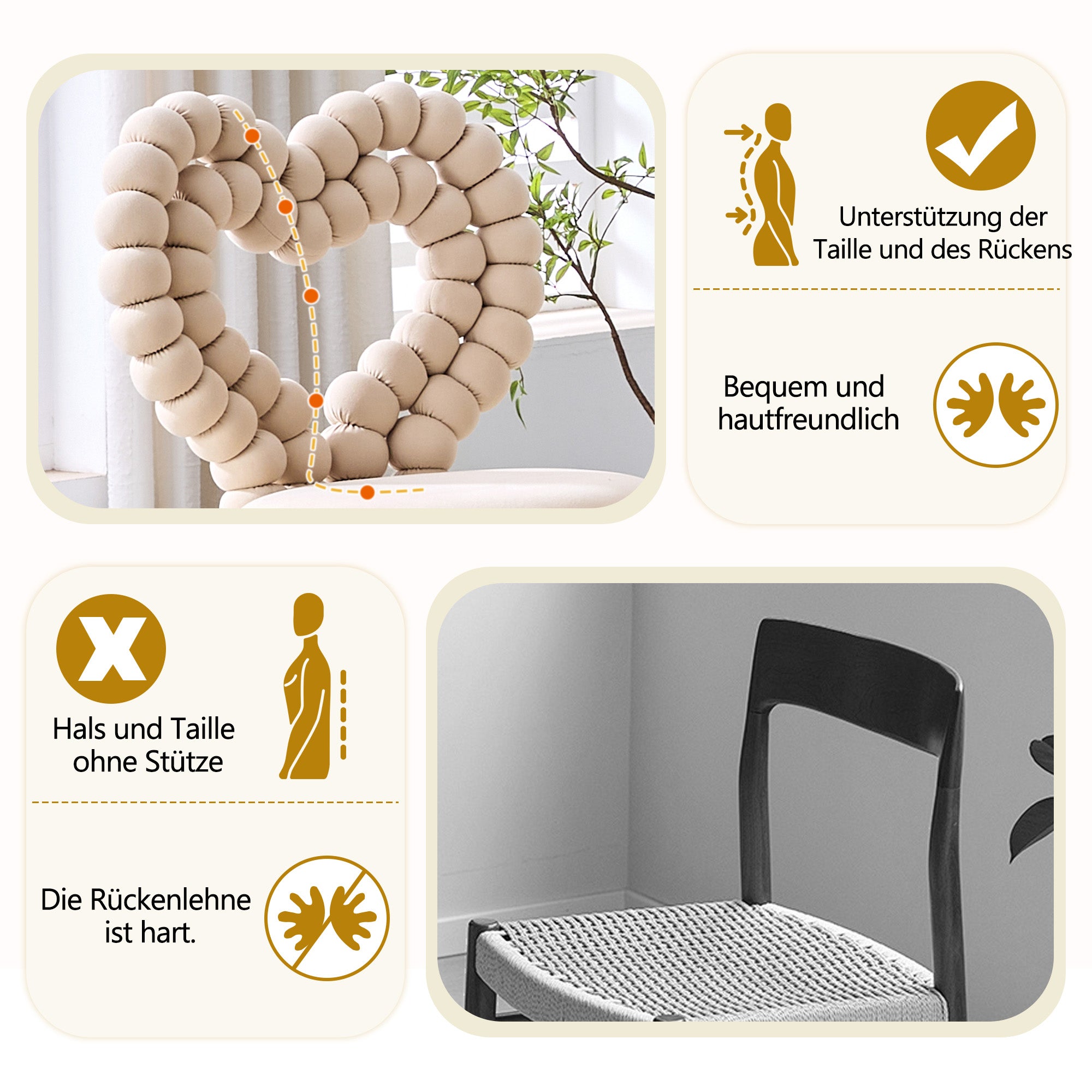 Dining Chairs (Set of 2), Heart-Shaped Cutout Backrest, Gold-Plated Legs, Light Beige Velvet