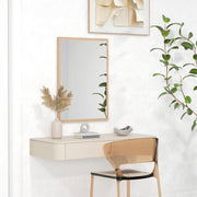 Wall Mirror, 50x70cm Decorative with 4 Hooks, Rectangular