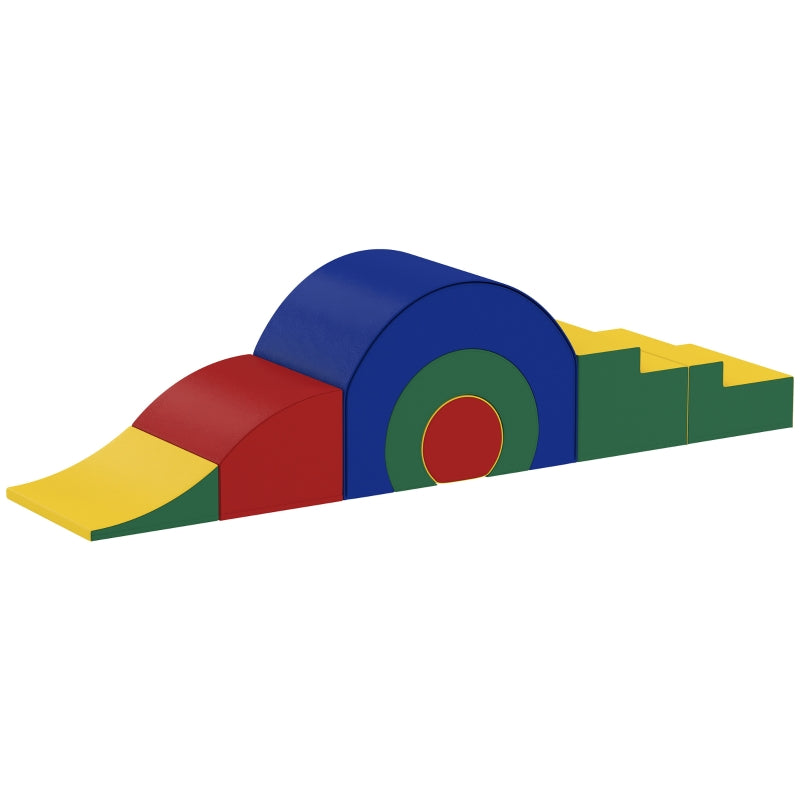 5-Piece Soft Building Block Set for Indoor Climbing and Crawling, Colorful Faux Leather