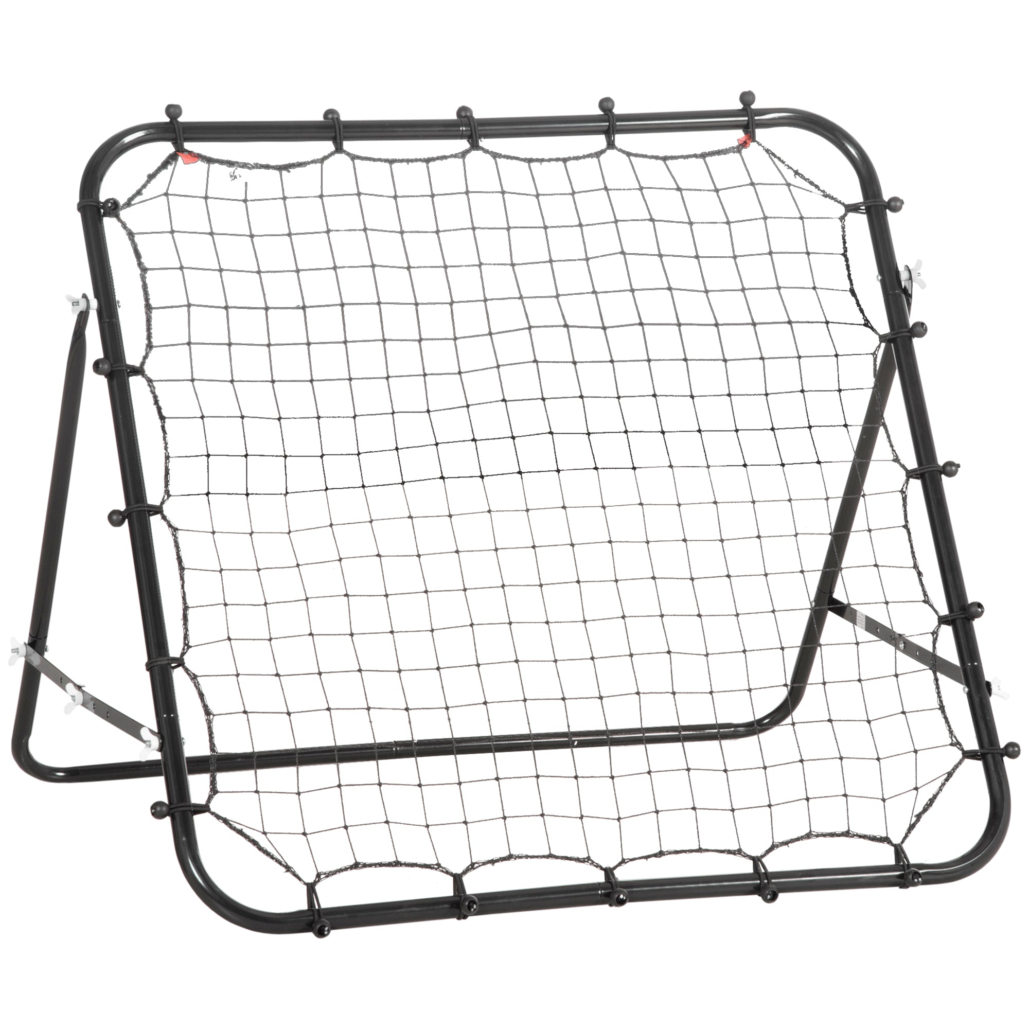 Football Rebounder Kickback Goal Rebound Wall 96x80x96 cm black metal and PE