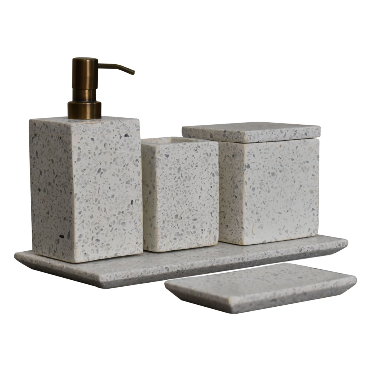 Trazzo 5-piece Bathroom Set, Marble