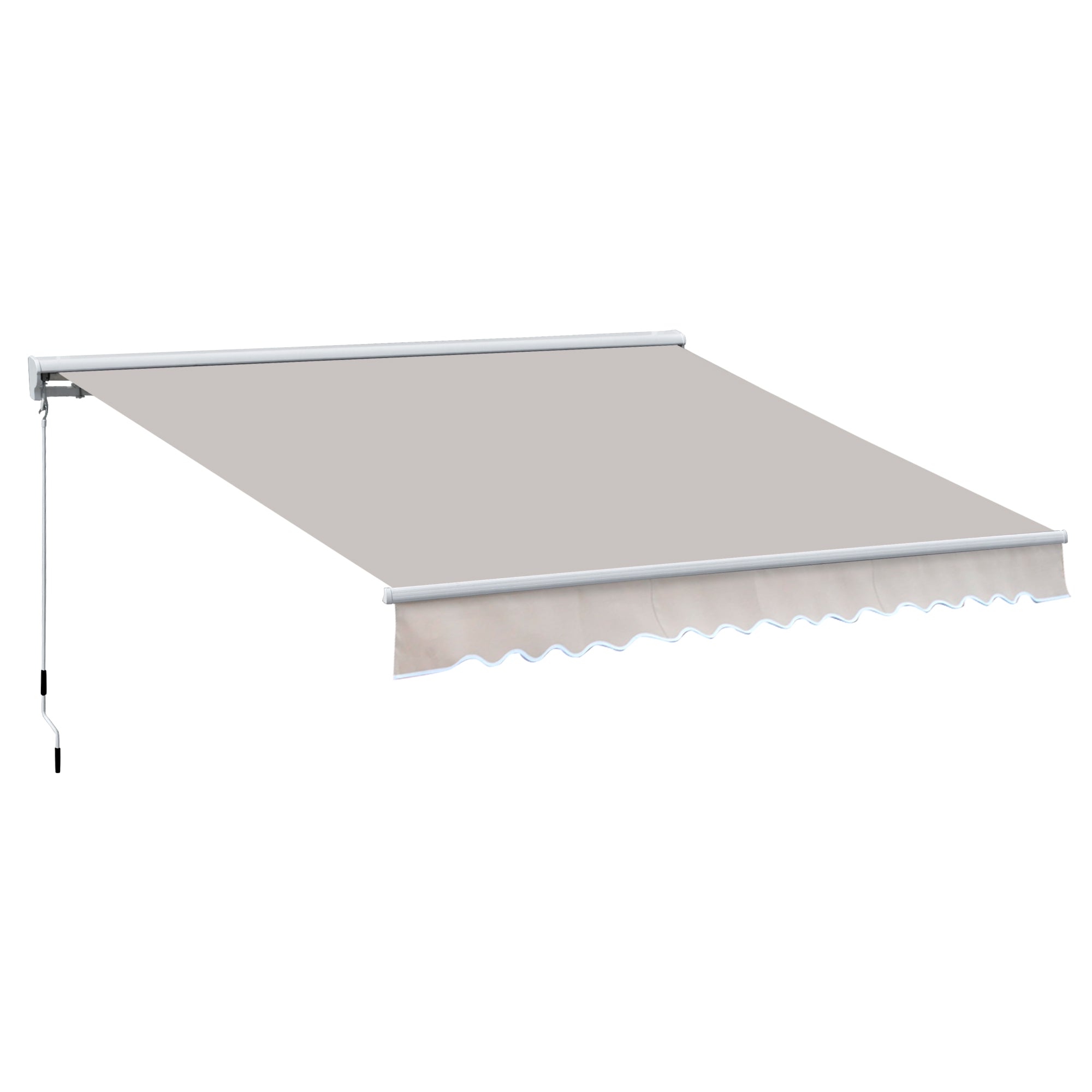Retractable Awning 2.95Lx2.5M Manual/Electric Cream White/White