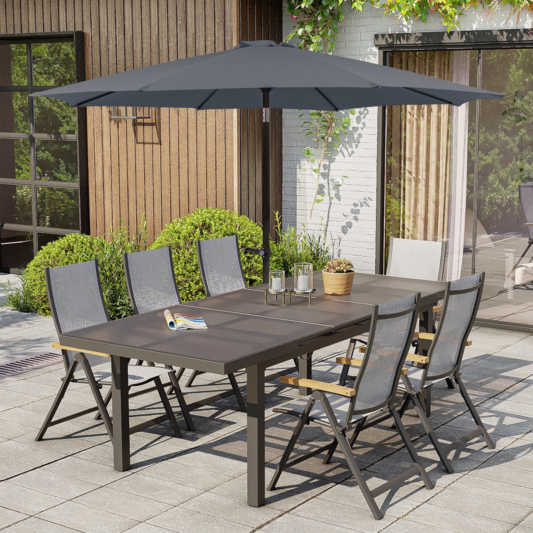 Parasol 300 cm foldable travel beach umbrella for outdoor