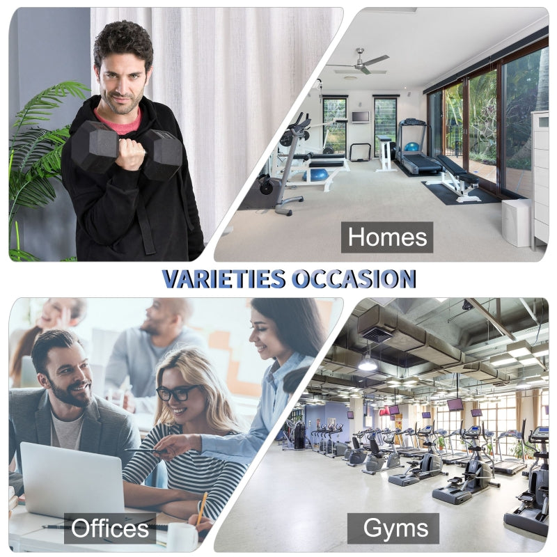 Dumbbell 17.5KG Single Hex Portable Hand Weight Rubber