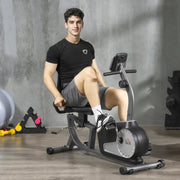 Exercise Bike 8 Resistance Levels - Steel Grey/Black/Silver