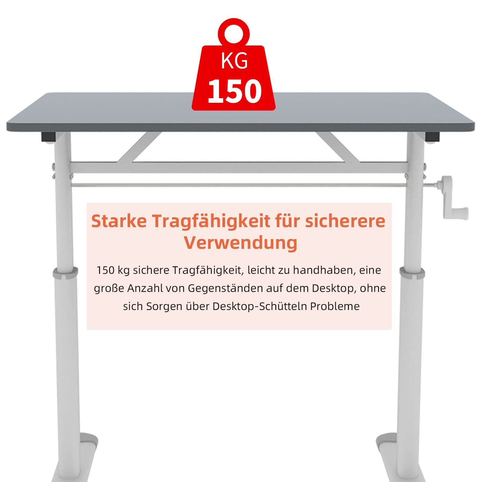 Adjustable Study Desk, Height-Adjustable Multi-Purpose Home/Office, Compact Design