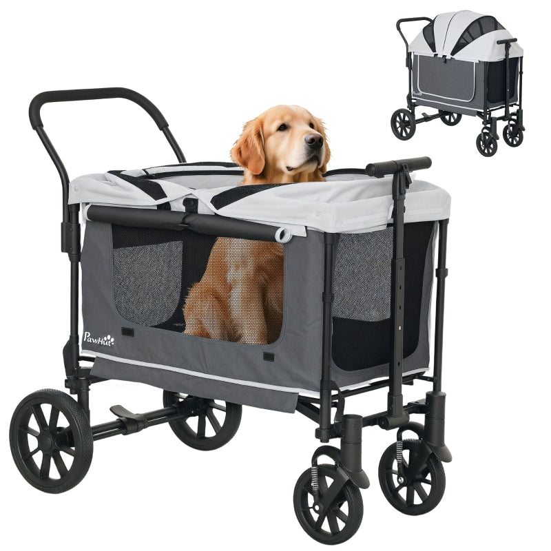 Dog Stroller Foldable, 30 kg, Dark Grey