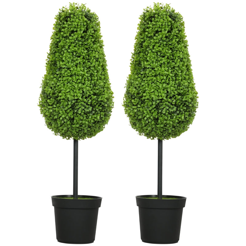 Artificial Boxwood Plants, Teardrop Shape 90cm, Plastic