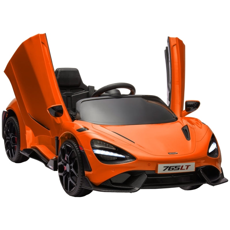 McLaren 765LT 12V Kids Electric Ride On Car, Orange