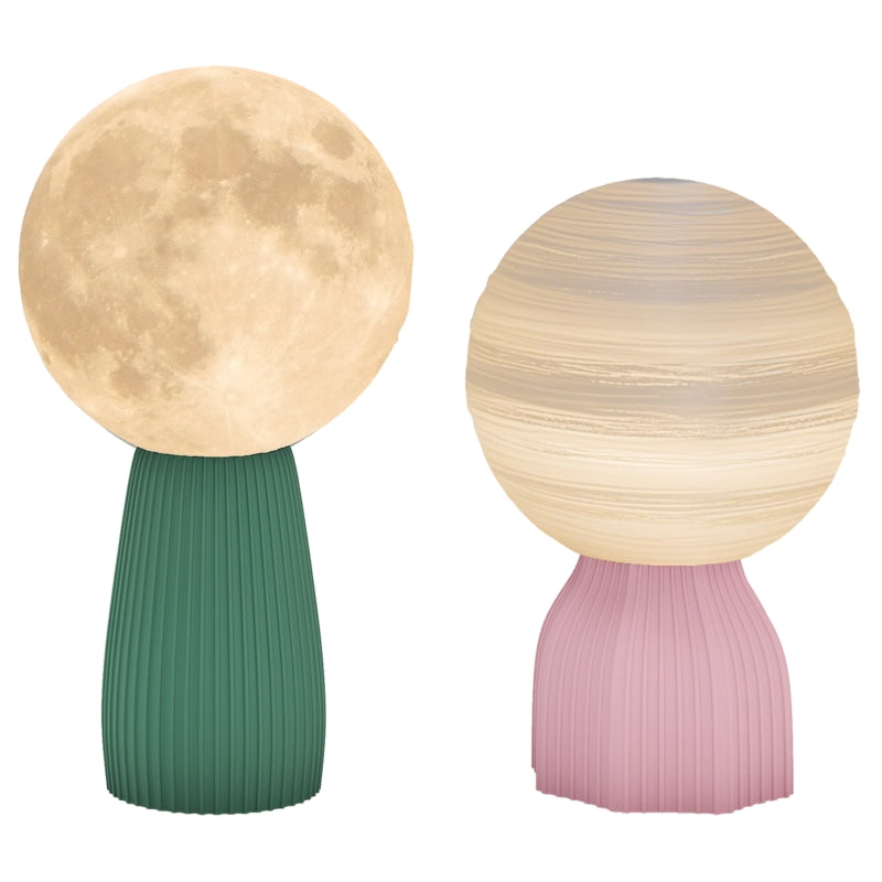 Planetary Table Lamp Set, 3 Colors USB Plastic, White