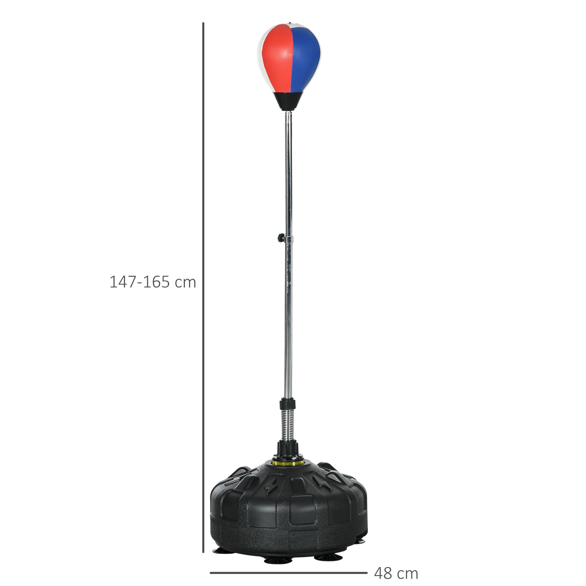 Punching Ball, Height Adjustable Standing Boxing Trainer, Black