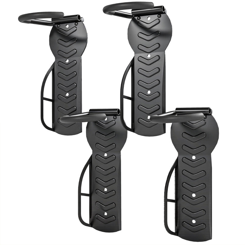 Bicycle Wall Mounts, Vertical Foldable for 4 Bikes, Black