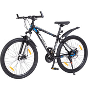 26-inch Hardtail Mountain Bike, 21-Speed Shimano Tourney with Disc Brakes, Steel