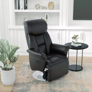 Reclining TV Chair, Manually Adjustable Non-slip 150kg, Black Faux Leather
