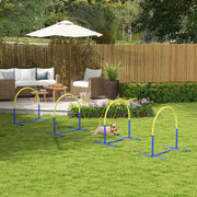 Dog Agility Set, 4-Piece Portable with Carrying Bag, PE & ABS Yellow