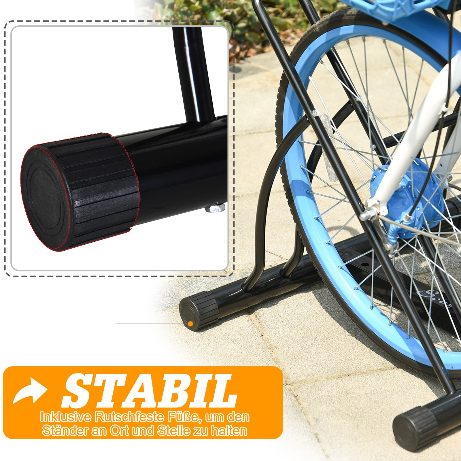 Bicycle Stand Assembly Stand Sturdy Metal, Black