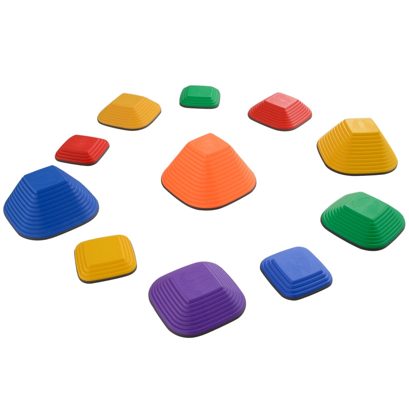 AIYAPLAY River Stones, 11-Piece, Stackable & Non-Slip, 80 kg, Colorful