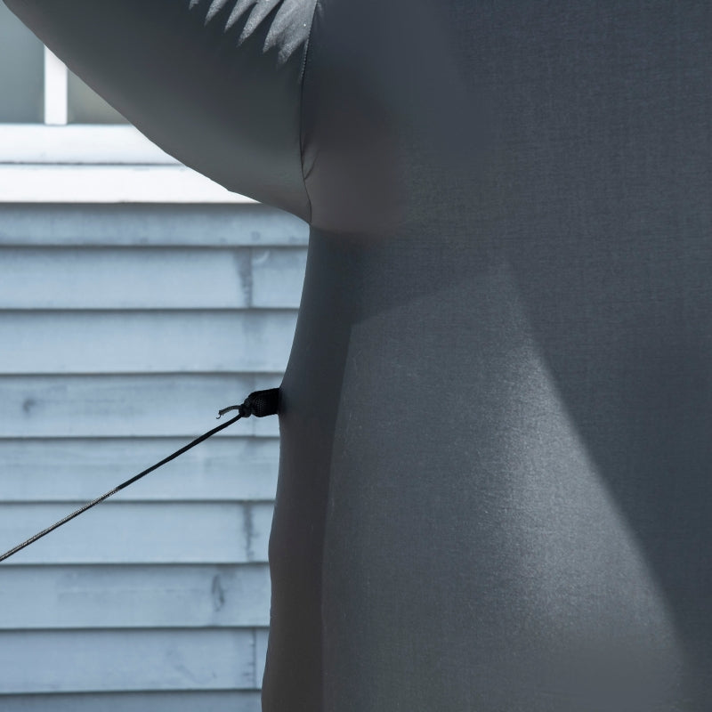 Inflatable Penguin & Christmas Banner, 8ft, LED Lights, Weather-Resistant Shell