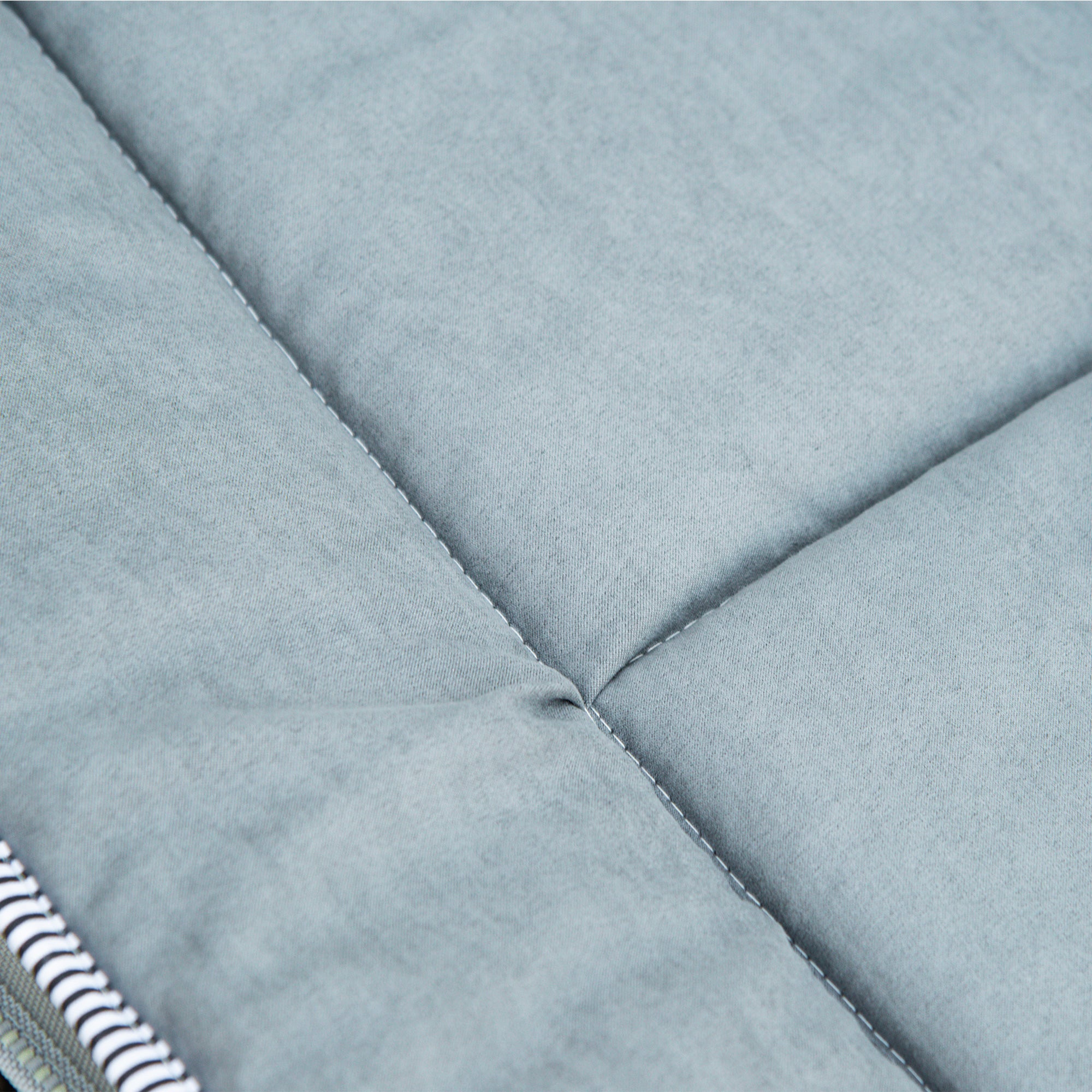 Camping Bed Folding with Pillow, Side Pocket, 150kg, Light Grey