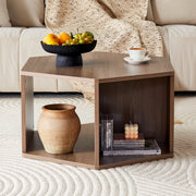 Hexagonal Coffee Table Multifunctional Modern Design 79x69.4x40 cm