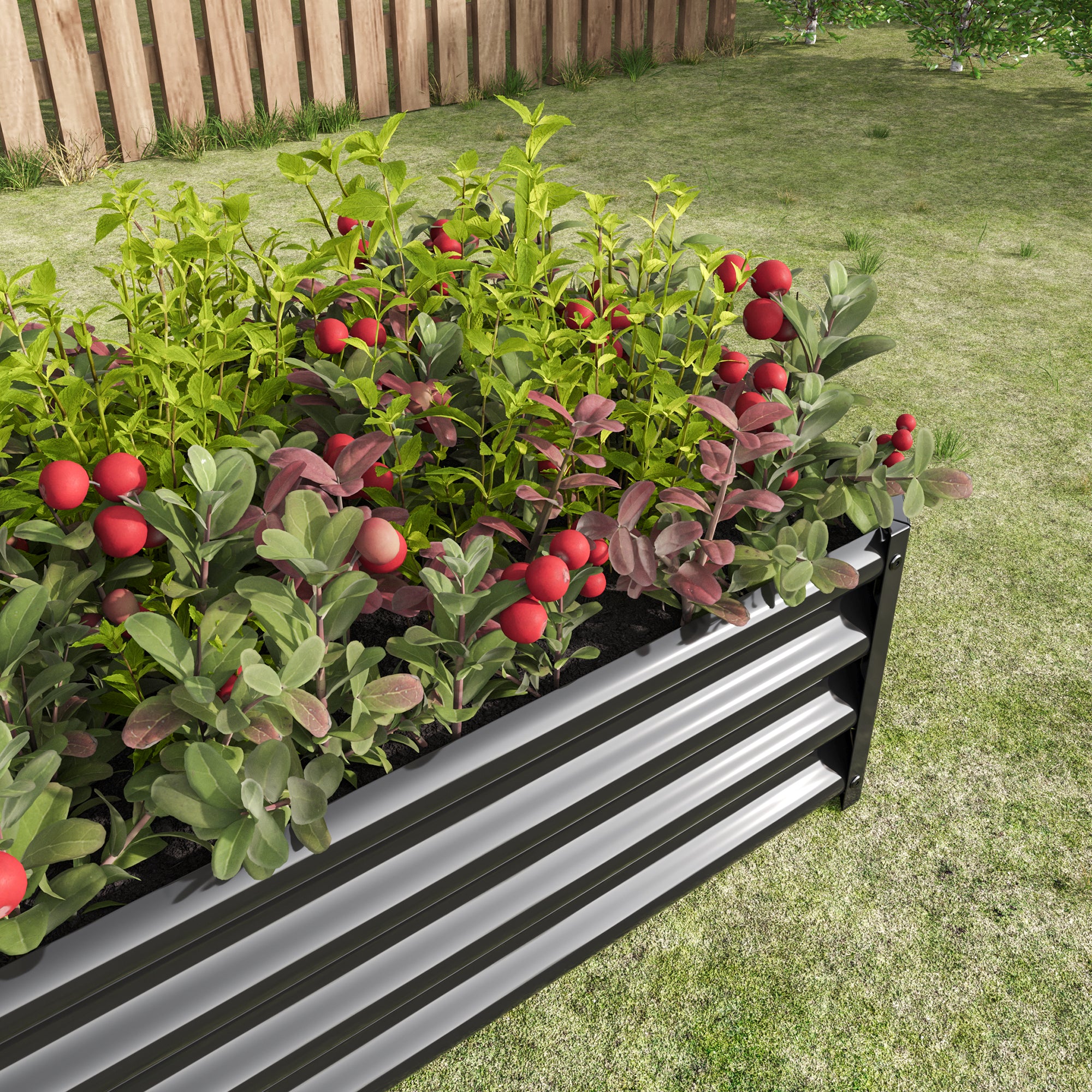 Raised Bed Metal Plant, Steel Rust Protection, Anthracite