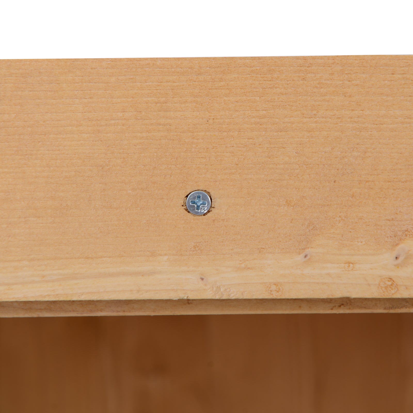 Small Shed, Hinged Roof Removable Shelf Double Doors Storage, Natural Wood Finish