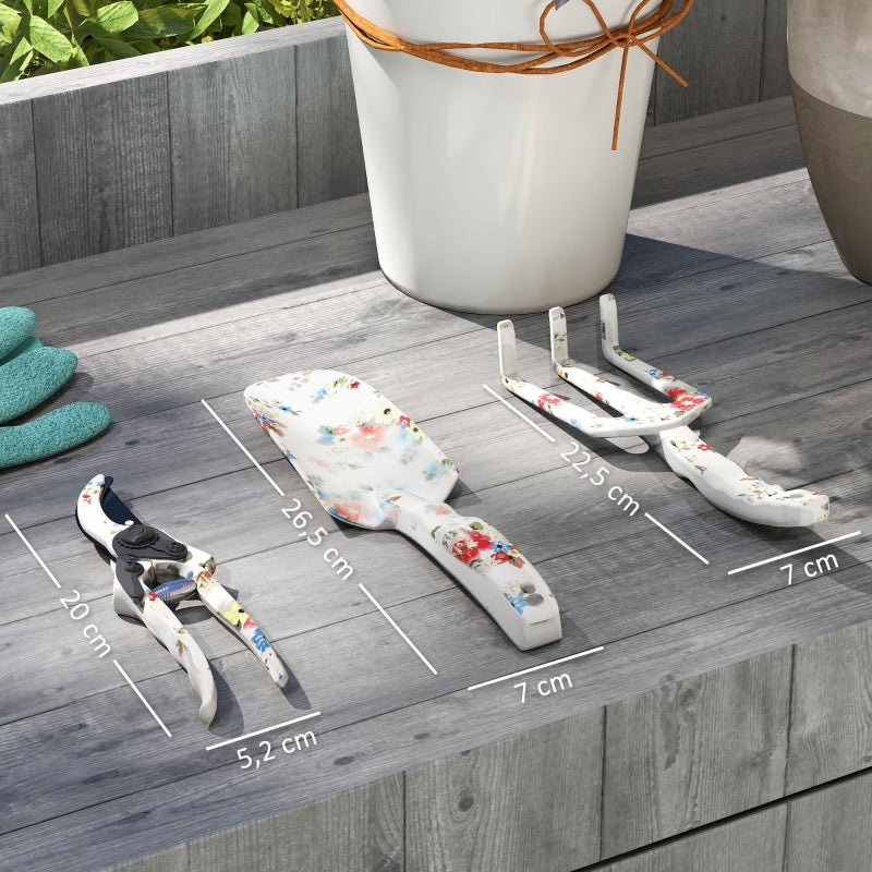 Garden Tool Set 3 Pieces Metal, Multi-colored