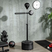 Adjustable Speed Bag Boxing Bag with Stand Reflex Bar Black