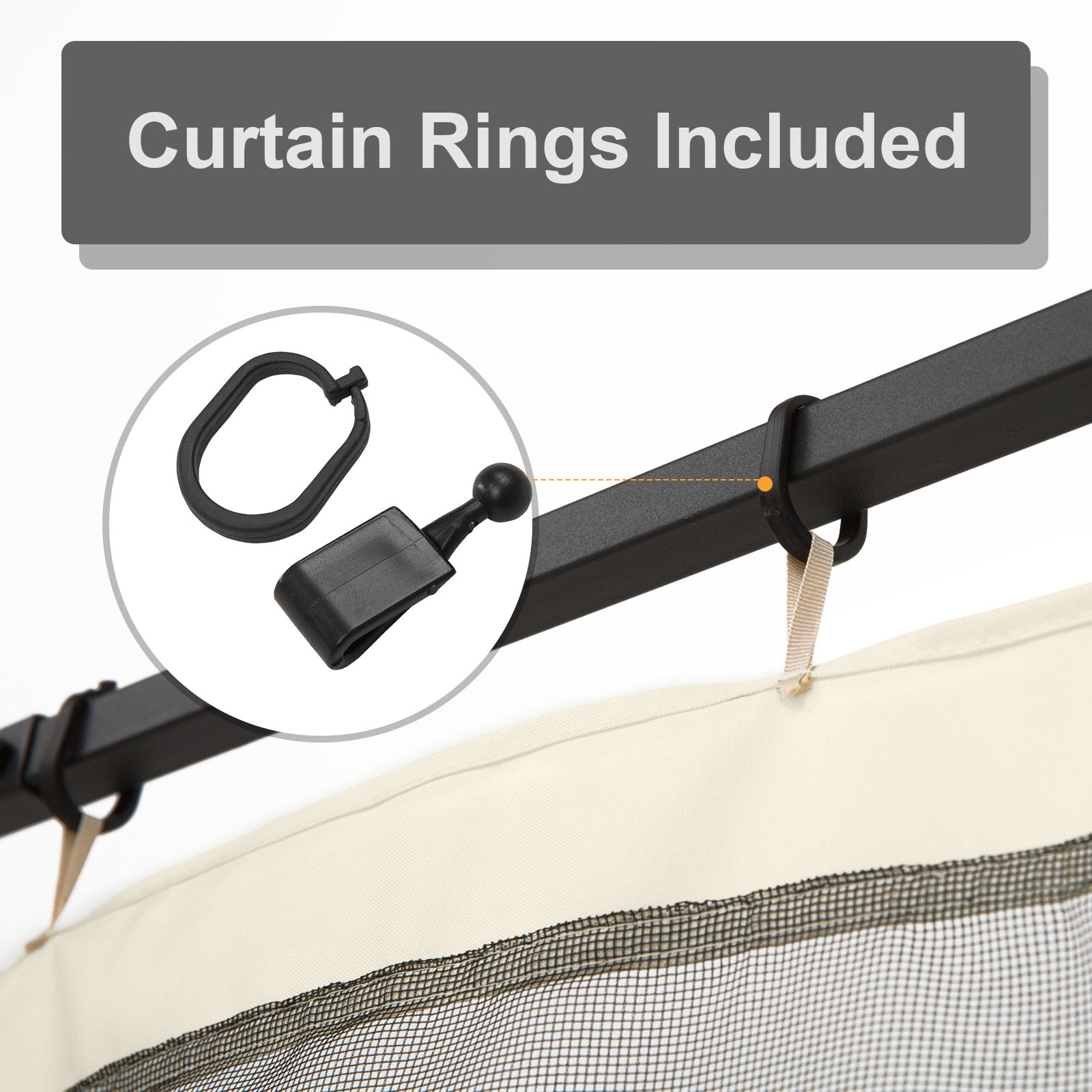 Replacement Mesh Sidewall Netting Universal 302 x 207cm Beige