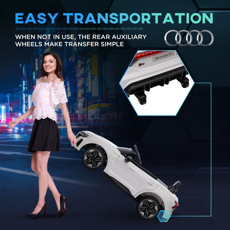 Audi 12V Electric Ride-On, Remote Control, Suspension, White