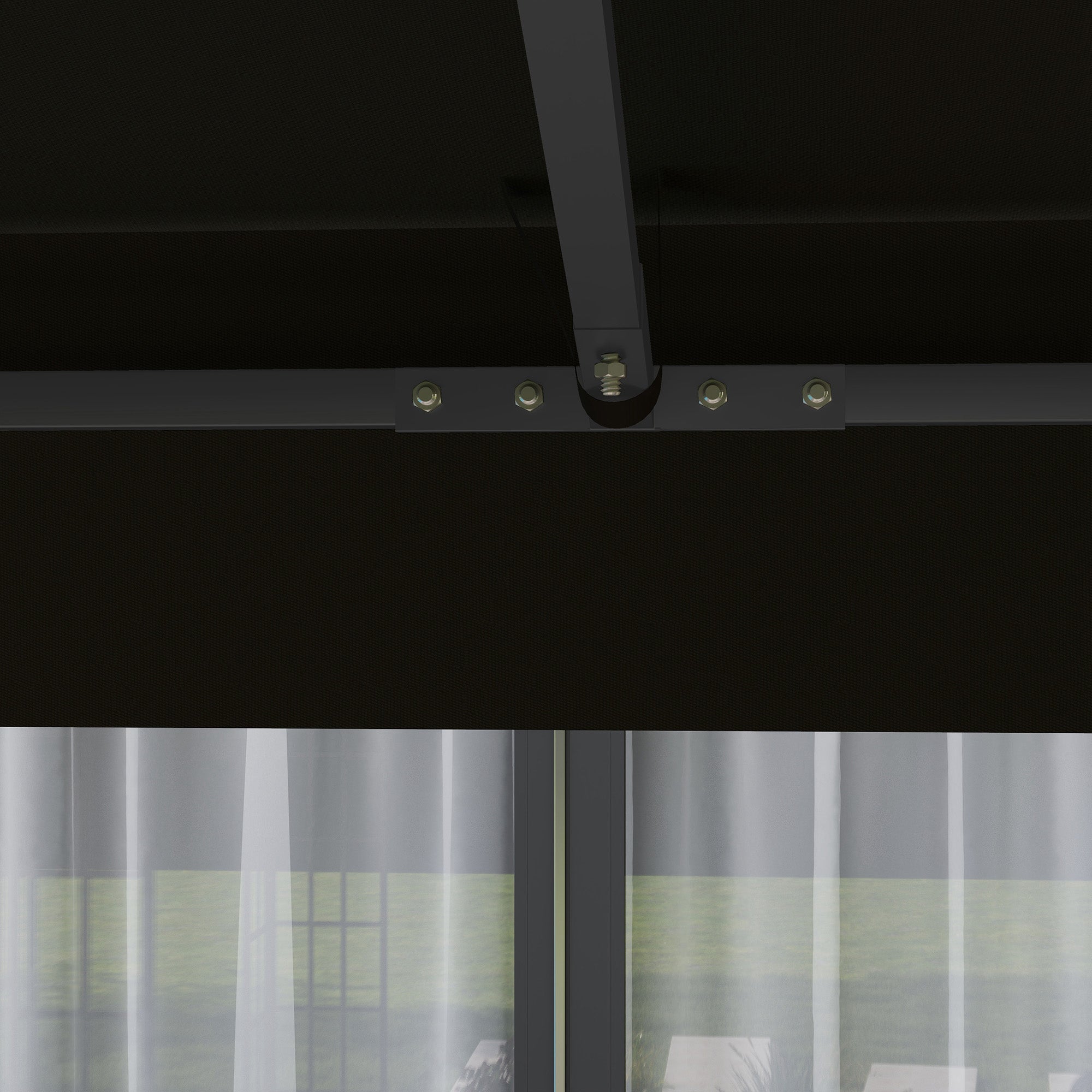 Gazebo Frame Replacement 3 x 3(m) - Black