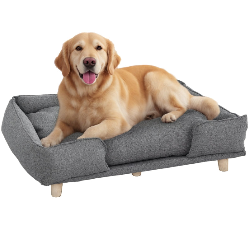 Dog Sofa Washable Cushion - Natural/Dark Grey