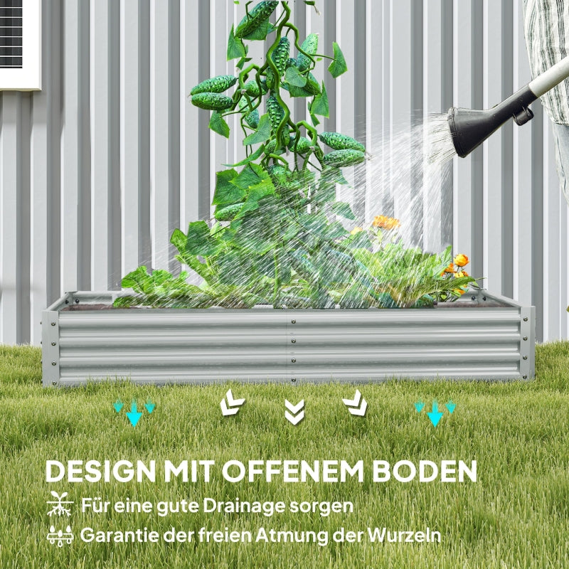 Raised Bed, Weather-Resistant Cold Frame Garden Planter, Steel