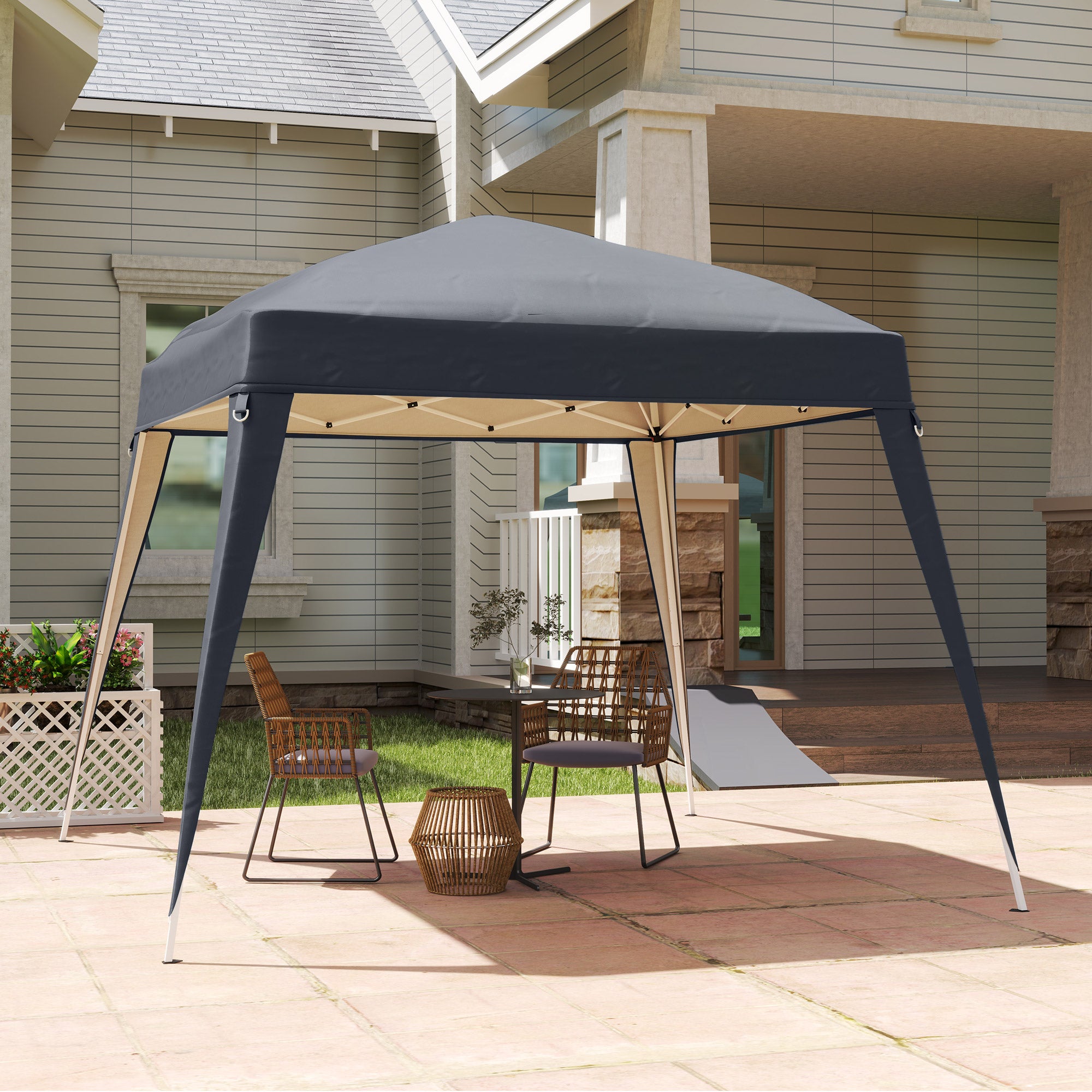 Gazebo Replacement Roof, 3x3m, Water-Repellent, Winter-Proof, Dark Grey