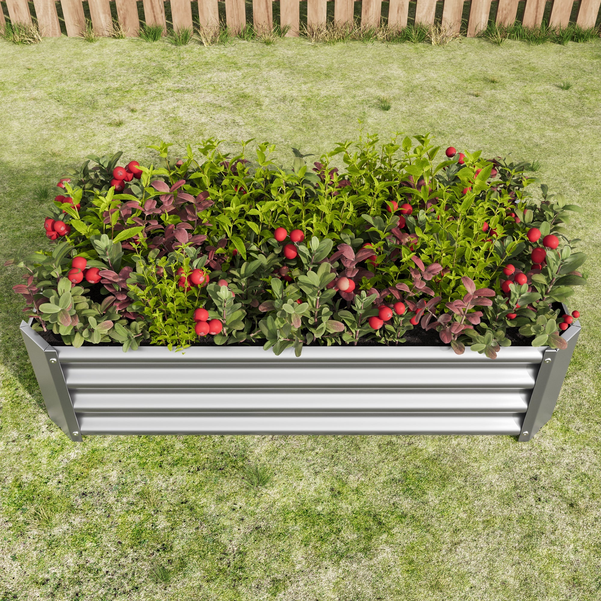 Raised bed Metal Plant Bed, Stable Design, Rust Protection, for Vegetables, Herbs & Flowers, Anthracite