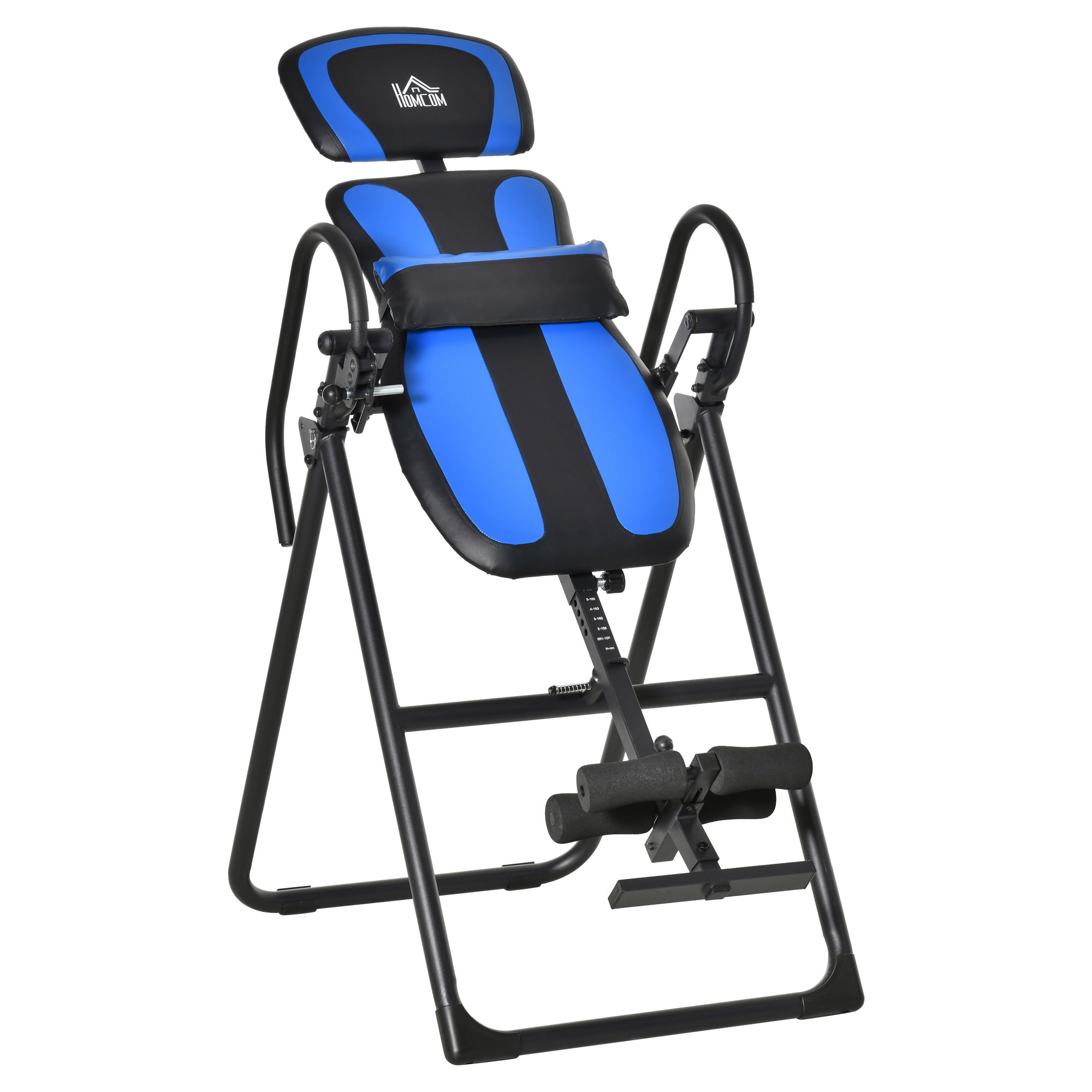 Inversion Table Foldable, Adjustable Backrest, Metal ABS Black Blue