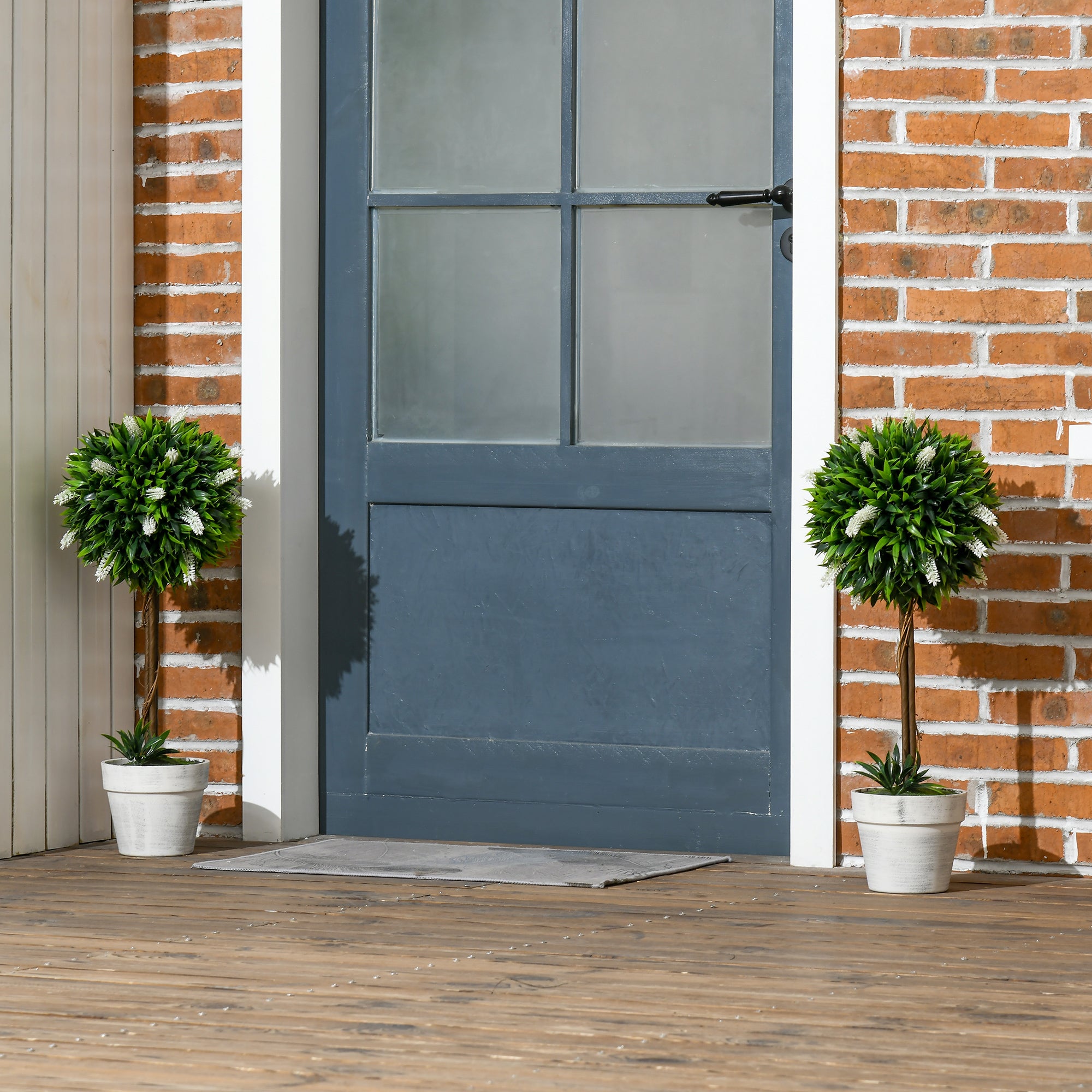 Artificial Lavender Plants, Set of 2, 60 cm, Plastic