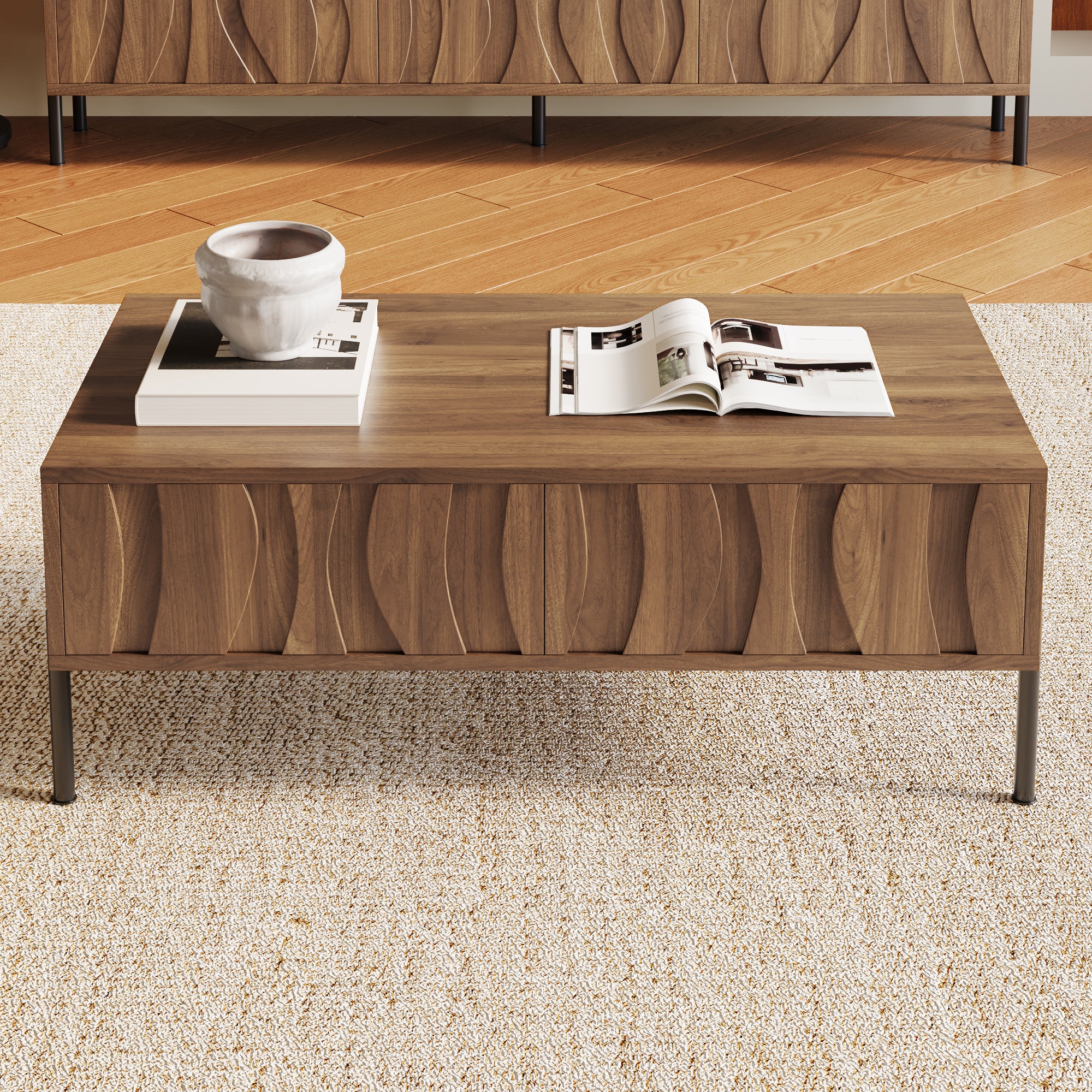 Coffee Table Modern Retro Style 105x55x41 cm