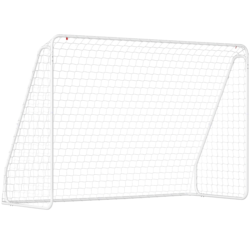 Football Goal for Games and Training, UV-Resistant and Robust with Ground Anchors, White