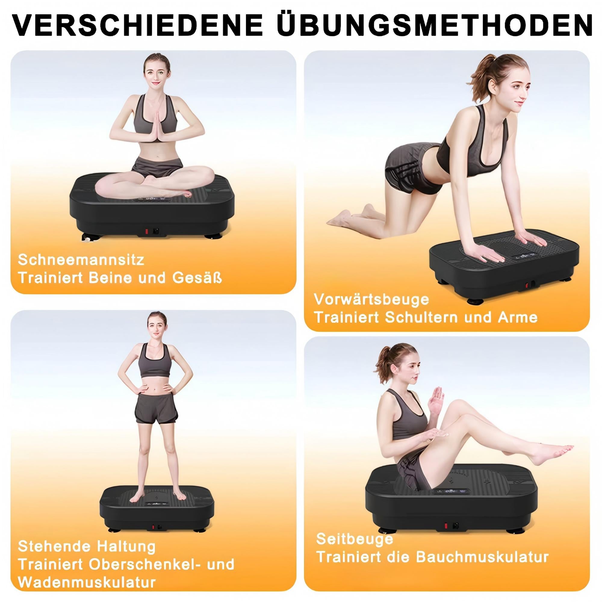 Vibration Plate Full Body Workout Fitness Platform with BT Music, Home Gym Device