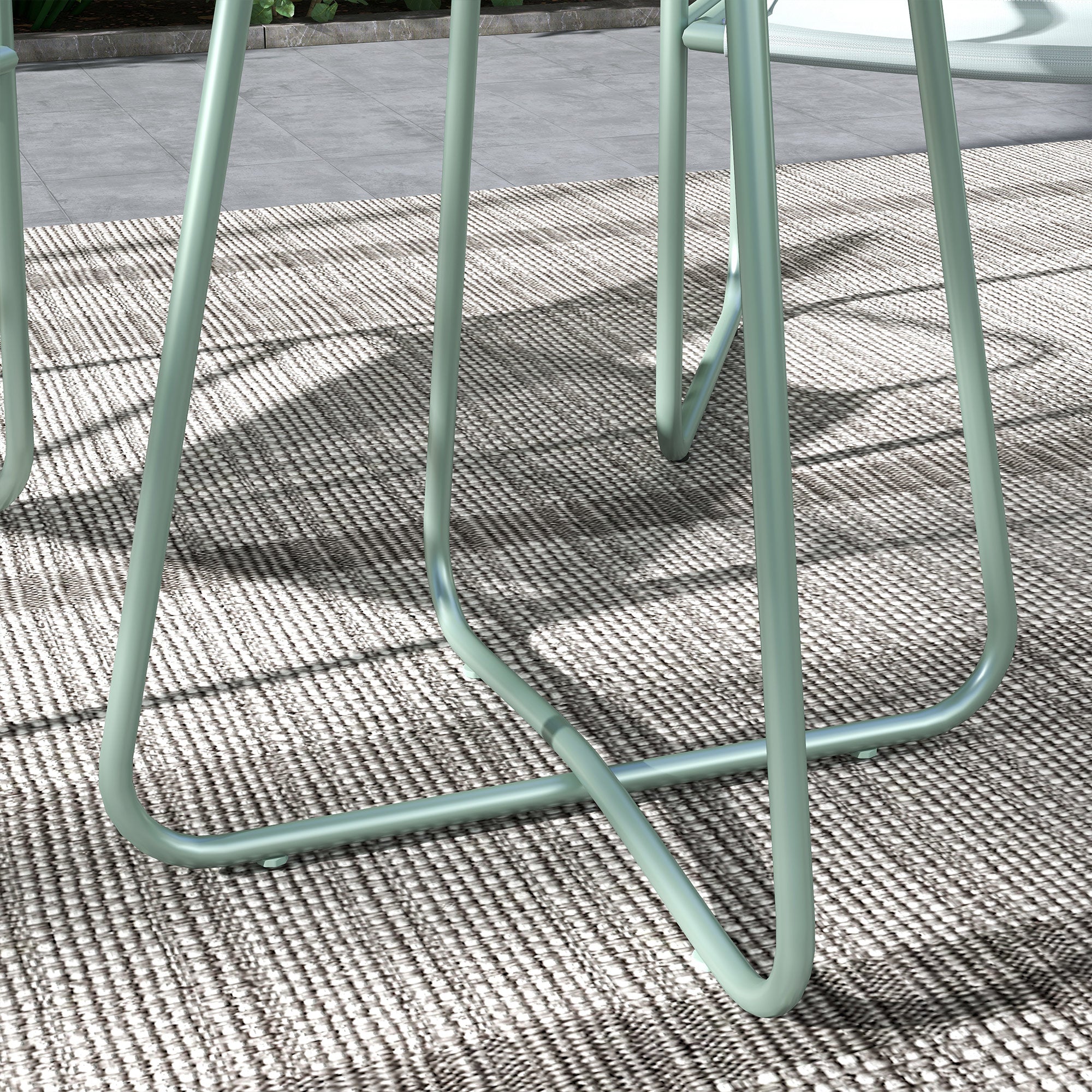 Bistro Set 3-Piece Table & 2 Chairs Mesh Green