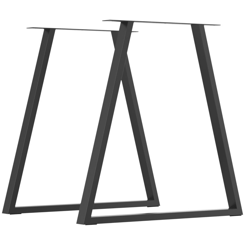 Table Legs, Triangular Furniture Feet, Steel, Black