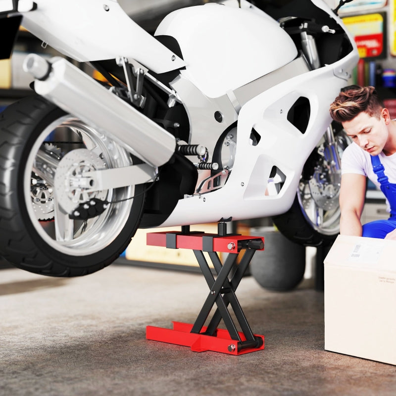 Motorcycle Jack, 500 kg Load, Adjustable Scissor Lift, Metal