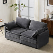Modern Minimalist 2-Seater Sofa, Comfortable & Spacious, for Living Room/Bedroom