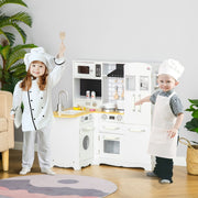 Kids Kitchen Playset, Large Pretend Role Play, White