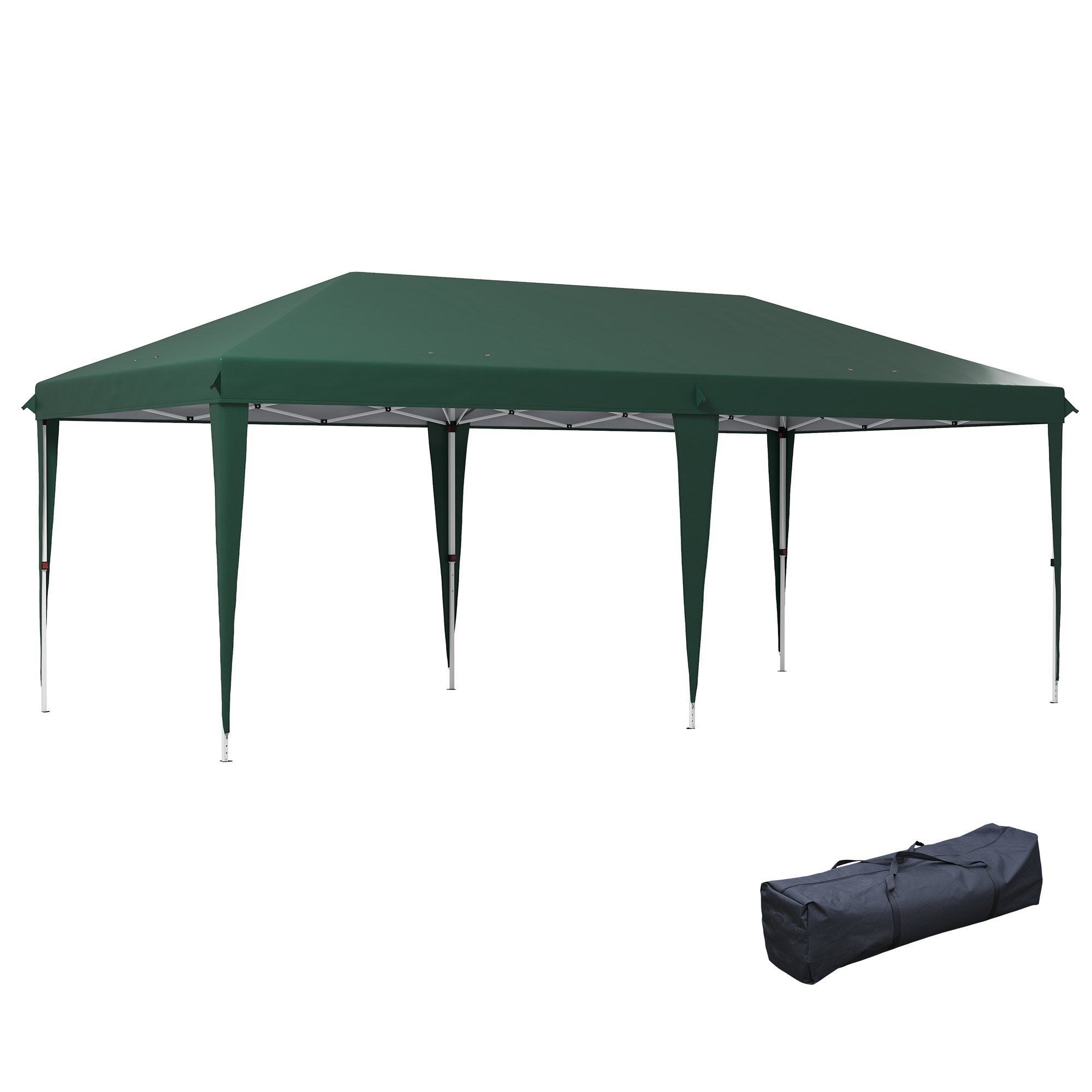 Pop-Up Gazebo 6 x 3 m Steel Frame - Green