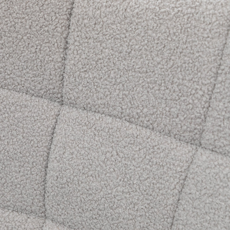 Berber Fleece Glider Rocker Wingback Nursing Chair, Light Grey